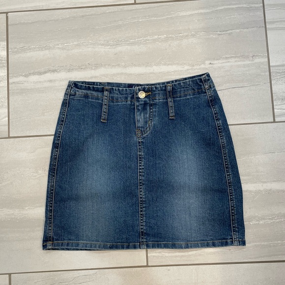 Y2K Angels Denim Skirt - Picture 1 of 4